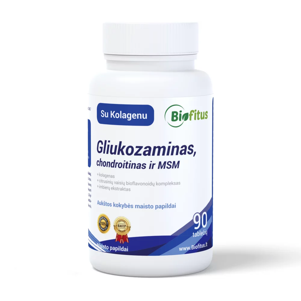 gliukozaminas chondroitino silicio